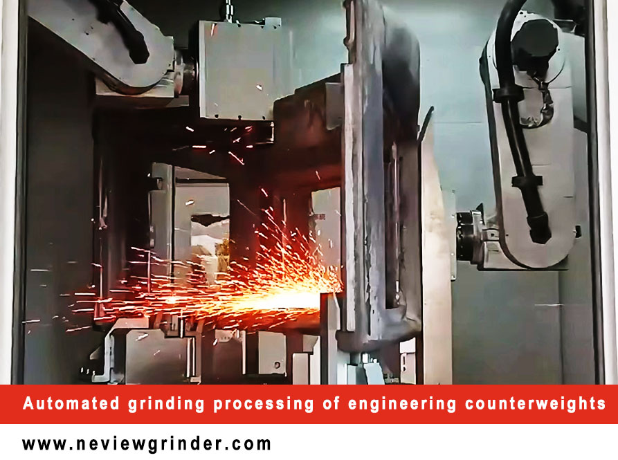 Автоматизированная шлифовка инженерных противовесов.